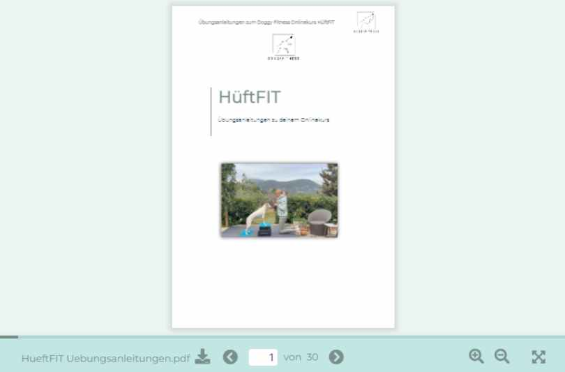 martina flocken - doggy fitness - hundephysio - hundefitness - hüftfit übungsanleitungen zum onlinekurs