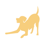 martina flocken - doggy fitness - hundephysio - hundefitness - grafik hund in spielender vorwärtsstreckung