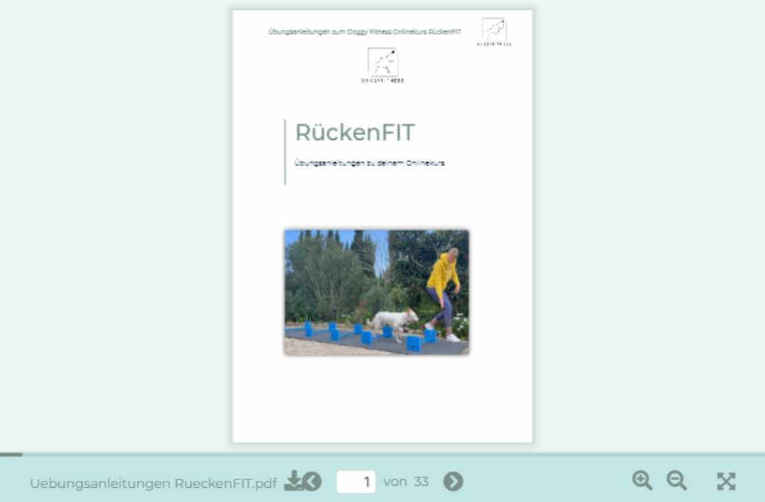 doggy fitness - martina flocken - hundefitness - hundephysio - rückenfit online kurs für fitnesstraining für hunde mit rückenerkrankungen - Übungsanleitungen